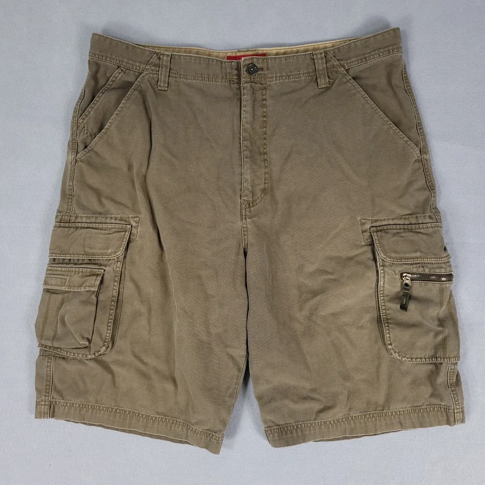 Unionbay Cargo Shorts Mens 40 Brown Tactical Relaxed Cotton YB41590